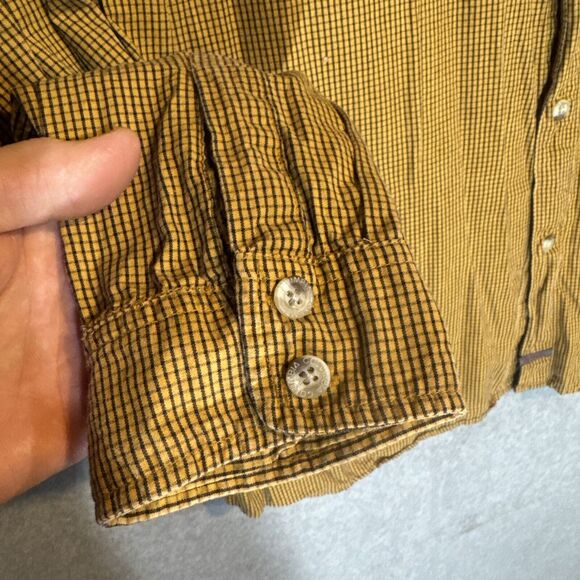 Columbia Vertex Button Down Shirt Mens‎ XXL Long Sleeve Orange Check Casual Work - Picture 3 of 14